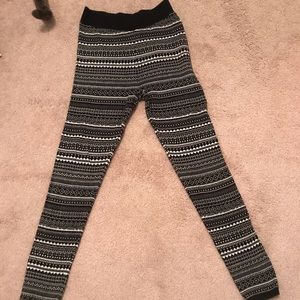 Knit winter print leggings